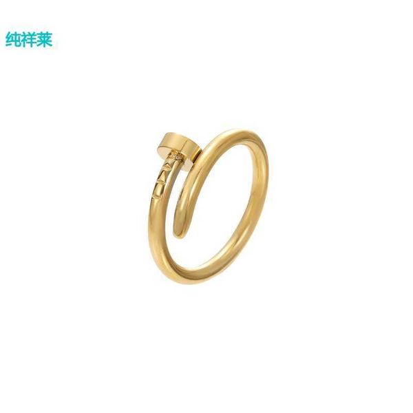 

designer new carti nail titanium steel ring simple and plain high grade cold individualized light luxury male female index finger handjewelr, Silver