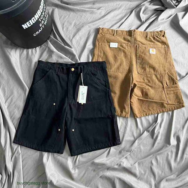 

0xht fashion men's and women's shorts tooling brand carhart japanese casual american multi pocket overalls loose, White;black