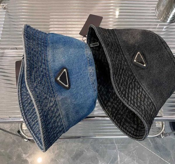 

designer cow bucket hat cap for women and men 2023 new denim beanie casquettes ladies fisherman hats patchwork spring summer wide brim sun h, Blue;gray