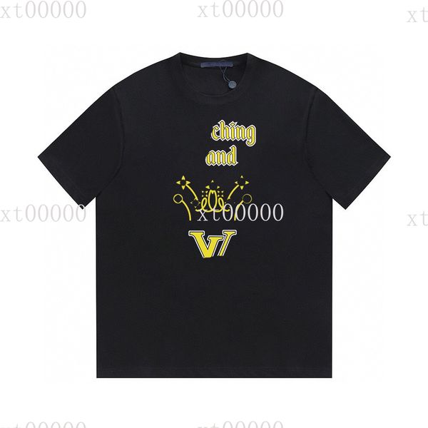 

22ss designer letter printed t shirts tee sweatshirt fashion high street short sleeves summer casual t-shirt breathable men women crew neck, Black;brown