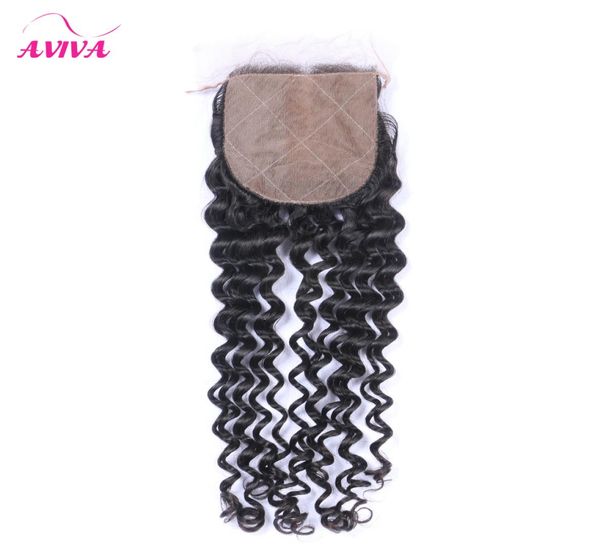 

silk base closure peruvian indian malaysian brazilian lace hair closure unprocessed remy kinky curly virgin hair extensions1695635, Black;brown