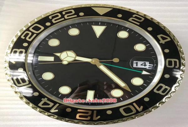

6 color watch wall clock batman gmt 116710 116718 116719 116713 yellow gold steel 34cm x 5cm blue luminescent magnifying glass d8359334, Slivery;black