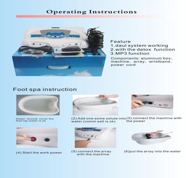 

1piece fast by dhlfedex a10 dual detox foot spa machine ion cleanser footbath ion detoxification detox machine io8864818