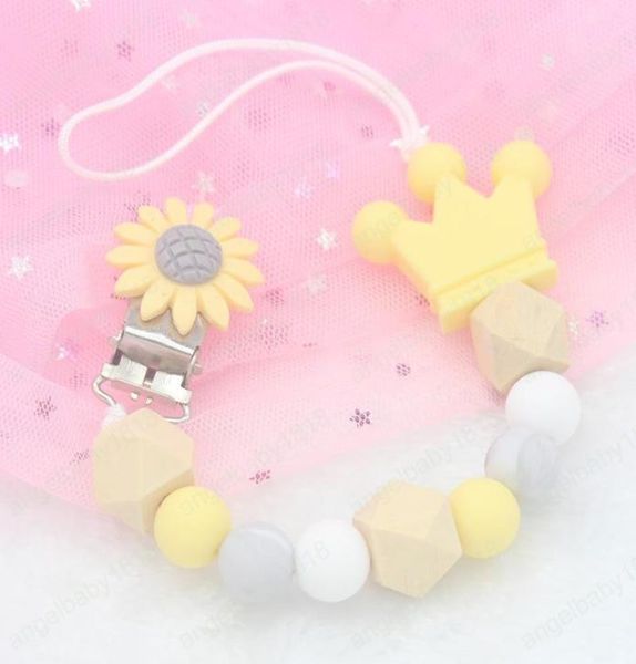 

flower crown pacifier holders baby feeding accessories euro america infant safe pacifier chain clips2208130