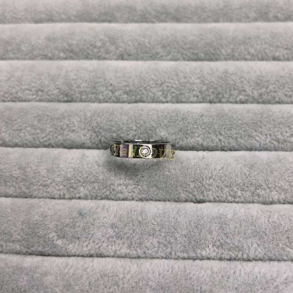 

designer new wide and narrow 6 diamond 3 ring couple for men women 18k rose gold au750 classic love colorful, Golden;silver