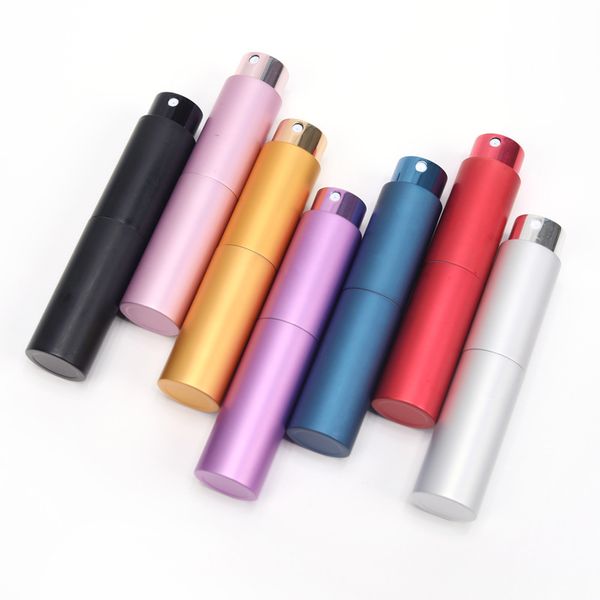

fashion 10ml perfume bottles metal abs material rotate perfume essential oil spray bottle mini liquid bottles