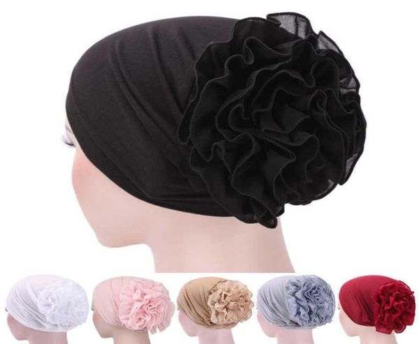 

women girls floral lace turban hat india cap muslim hats hairnet chemo cap flower bonnet beanie x08035867253, Blue;gray