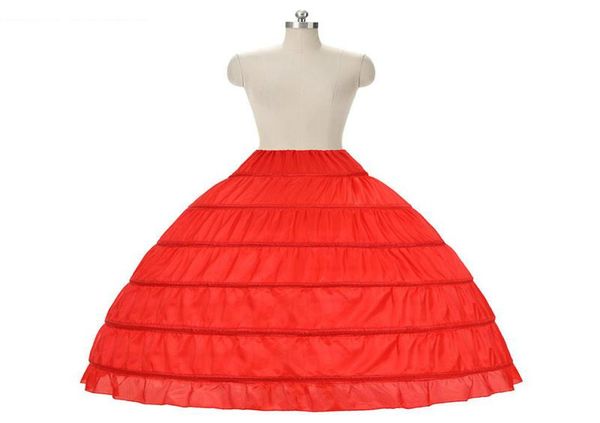 

6 hoop petticoat underskirt for ball gown wedding dress underwear crinoline wedding accessories enaguas para vestidos mujer4419666, White