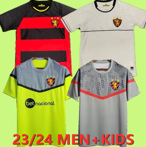 

4xl 23/24 sport club do recife soccer jerseys home away 90 andre 77 silva mikael 9 trellez 30 neves 35 sabino 1 mailson 14 welison 10 thiago, Black;yellow