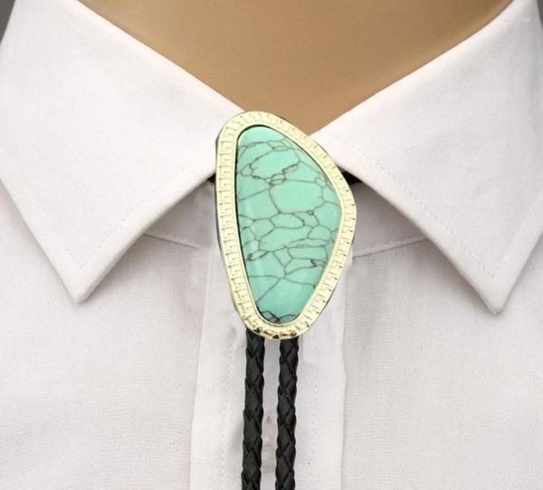 

bow ties fashion irregular turquoise red black bolo tie for man cowboy western cowgirl lather rope zinc alloy necktiebow6738476, Black;gray