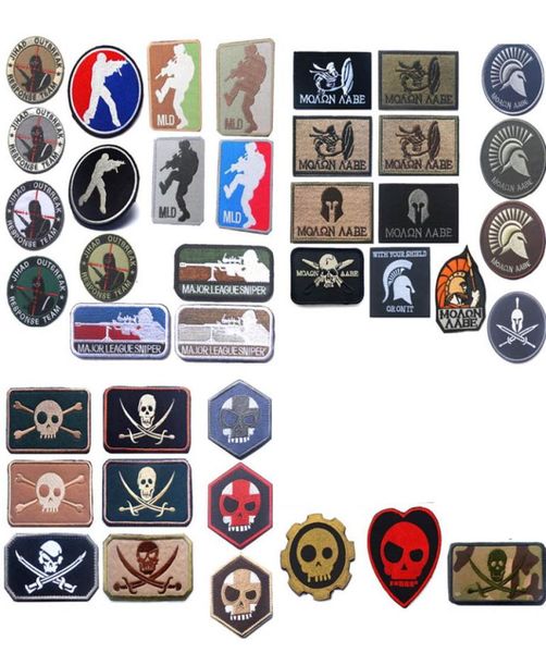 

armband patches embroidered badges fabric armband stickers shooting spartan skeleton patch outdoor hook and loop fastener no141084261791
