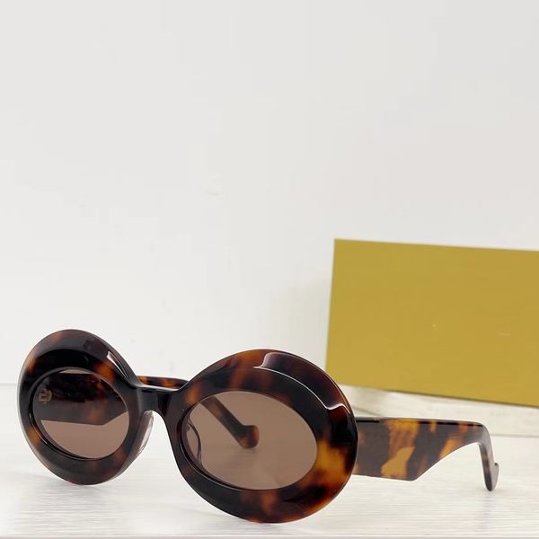 

23 season oversized oval sunglasses40091 for women in acetate mens and womens fashion trend style glasses 100% uv protection with, White;black
