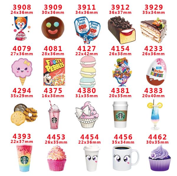 

60pcslot pr3908 fashion cartoon character resin snack flatback for hair bows hair accessories planar resin crafts diy decorations3634426, Slivery;white