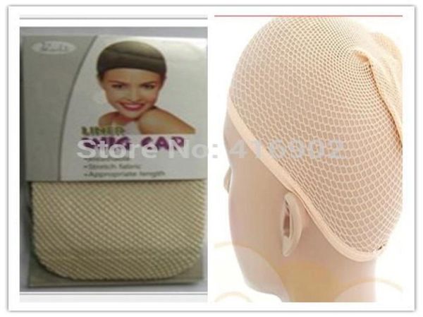 

whole50pcslot beige color stretchable elastic fishnet wig caps hair net mesh wig weave cap the two closed2283533, Black;brown