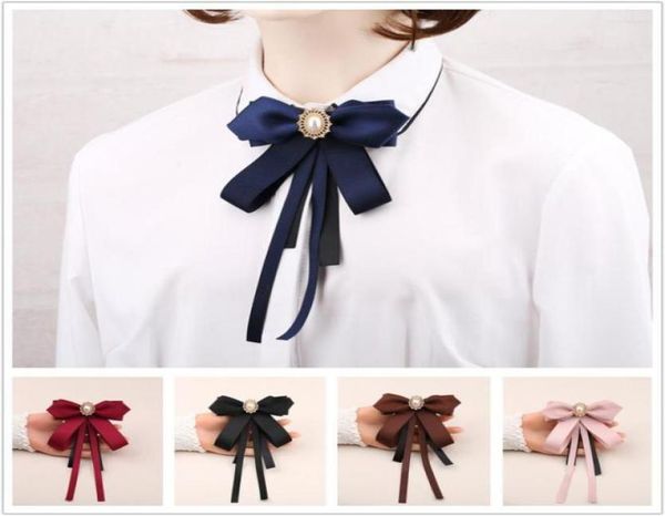 

bow ties retro british shirt tie female lace decoration college style student school uniform dress collar flower accessories6775078, Black;gray