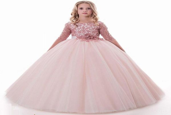 

sparkly lace beaded arabic flower girl dresses crew ball gown vintage child dresses beautiful flower girl wedding dresses5689725, White;blue