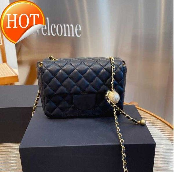 

luxury designer shoulder bags women's stylish leather small square classic gold ball adjustable chain strap crossbody factory direct sa