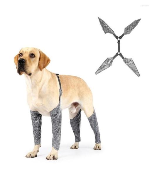 

bow ties dog fourleg sleeve pet leg cover protective puppy wrap for indoor outdoor wear9038686, Black;gray