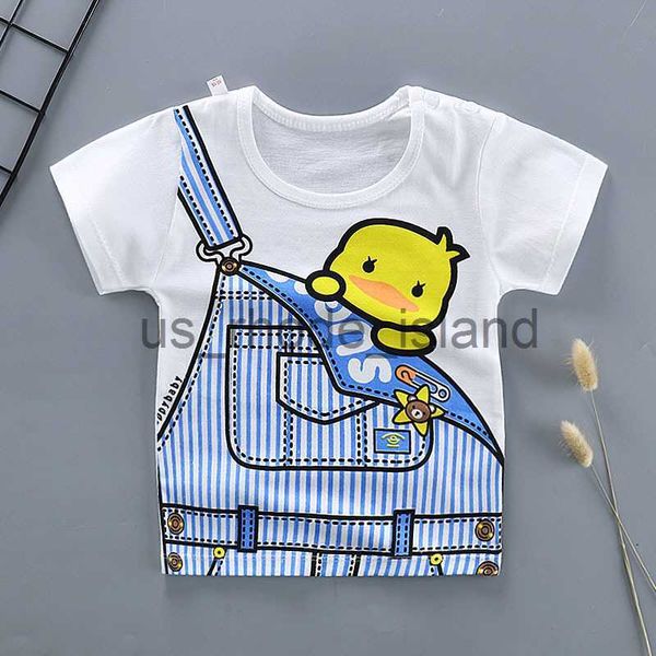 

t-shirts new summer children's short sleeve t-shirts cartoon baby boy t shirt quality cotton kids clothes tshirt girls x0628, Blue