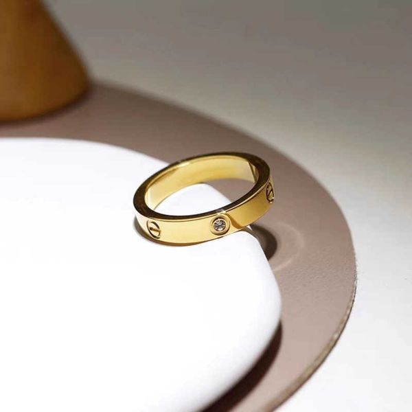 

designer new carti same style split diamond 18k gold ring au750 yellow fashion couple, Silver