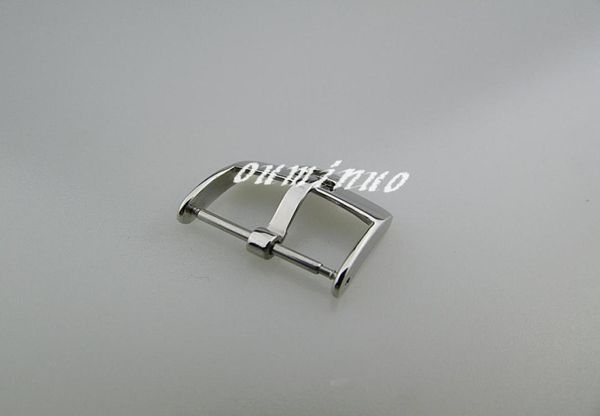 

16mm 18mm 20mm new hq silver polished watch band strap pin buckle for omega watch9838461, Black;brown