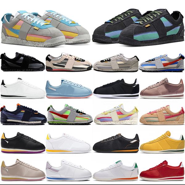 

crotez running shoes plat-form union cortez sesame smoke grey lemon frost noir runner sneakers blue purple premium classic leather black whi