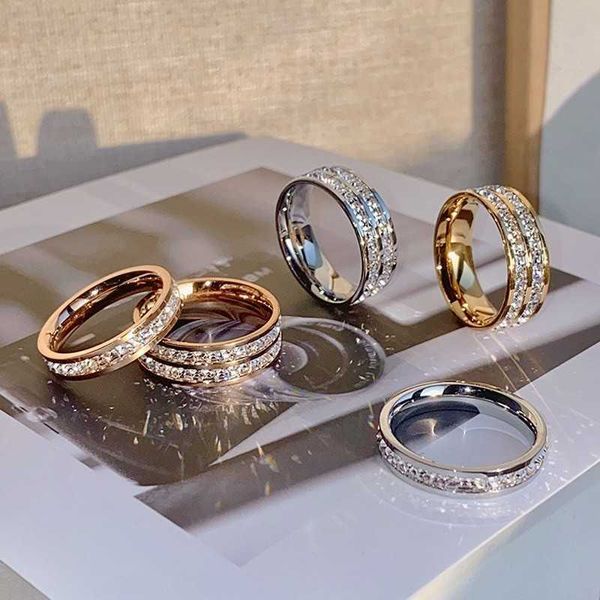 

internet celebrity titanium steel ring tail cartiard stainless colorless couple diamond sky star small and high class feeling, Silver