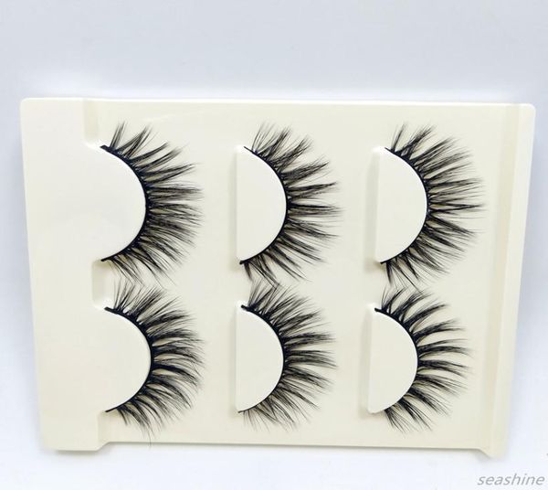 

new style a8 3 pairs natural false eyelashes fake lashes long makeup 3d real mink lash extension eyelash mink eyelashes for headma6167706