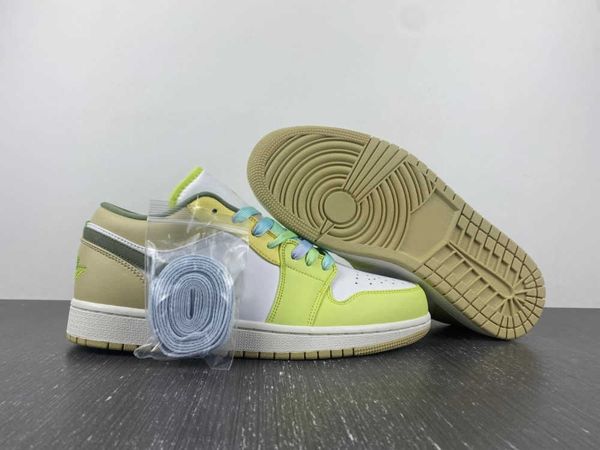 

2023 new 1 shoes 1s jumpman low sail oil green light lemon 36-46, White;red
