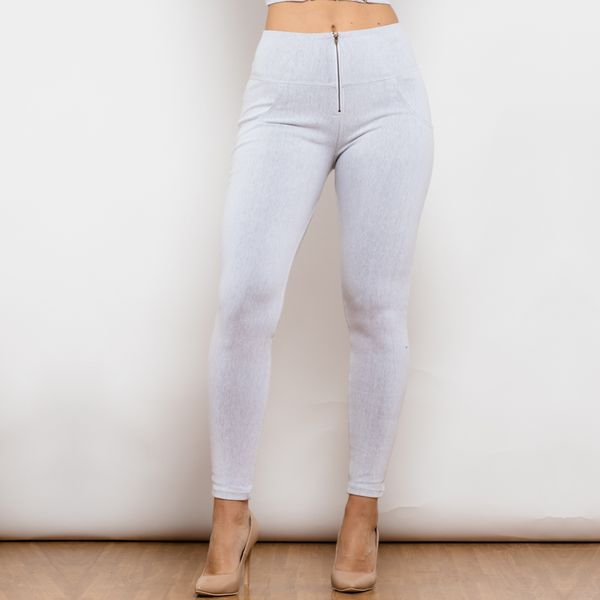 

shascullfites melody white jeans middle waist jeggings streetwear denim pencil pants woman high elastic stretch jeans female, Blue
