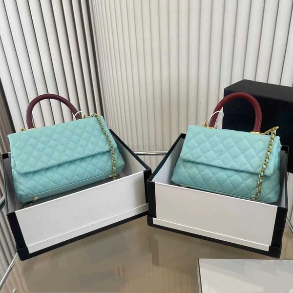 

cc bag designer bag handbag genuine leather cowhide shoulder tote bag clutch flap tote bags quality lady fashion mini wallet gold chain cros