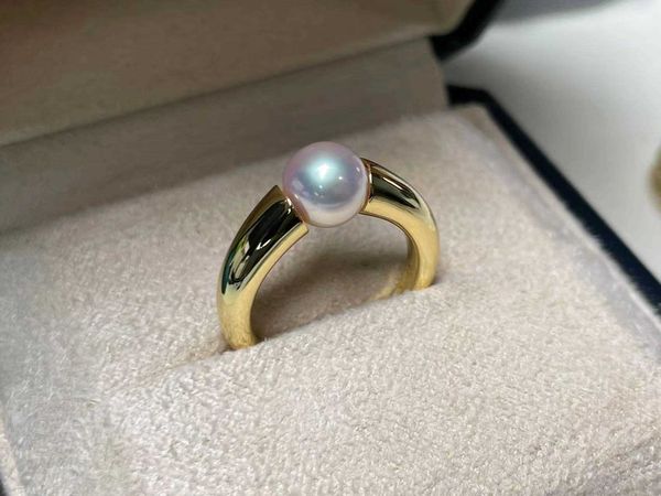 

counter quality carti same style antique pearl ring natural plain small s925 silver plated gold