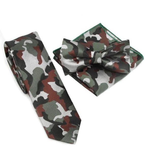 

neck tie set camo bow ties for men mariage necktie pocket handkerchief butterfly towel wedding cravat gravata slim 6cm width3042719, Blue;purple