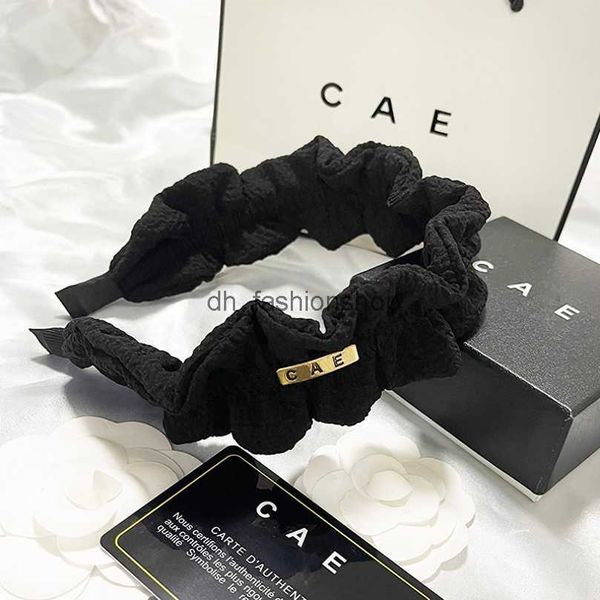 

womens headband black pleated vintage headband high sense bow headdress fashion star korean new style classic simple design girls accessorie