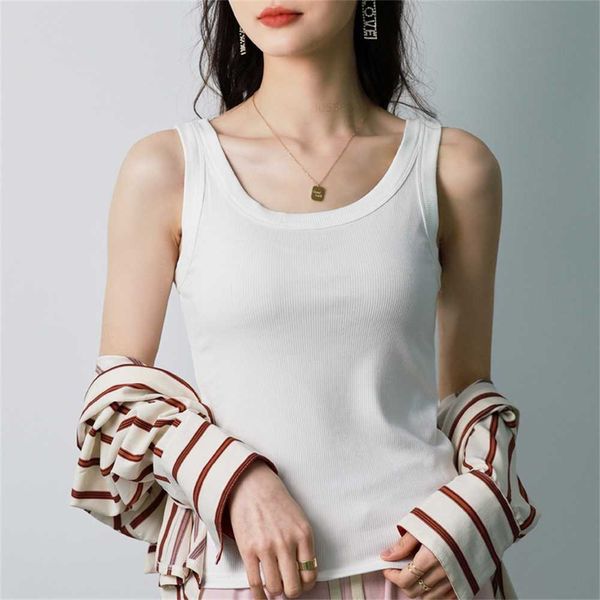 

women's vest tanks camis women's vest suspender vest interior new style slim bottoming shirt for spring and summer 2023 outer wear, White