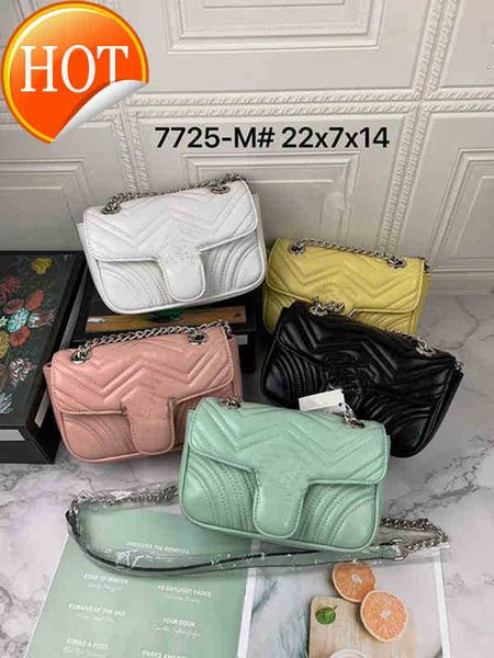 

factory direct sale 2023 fashion women's g-bag single shoulder msenger makaron chain cover bag-7725 designer bag
