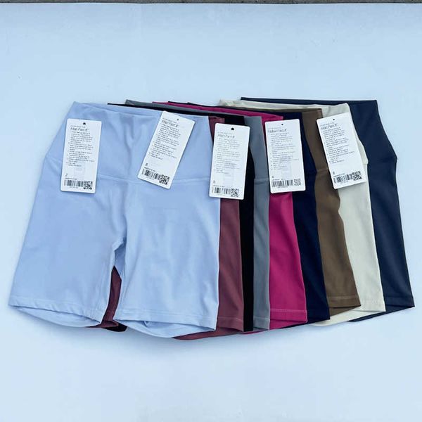 

solid color llulus yoga align sports short pant soft compression support yoga leggings short sweat-wickin comprehensive training jog cycling, Gray