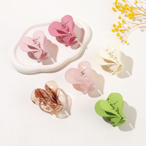 

sweetheart hair clips thin hair, cute claw clip thick hair women & girls, non-slip strong hold jaw clips hair accessories gifts, 12 colors