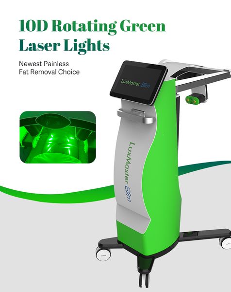 

professional lipolysis lux master 10d lipo laser painless weight loss painless slimming machine 532nm green lights cold laser fat reduce dev