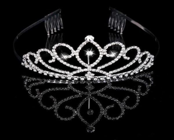 

bridal tiaras crowns with rhinestones bridal jewelry girls evening prom party performance pageant crystal wedding tiaras accessori6302051, Silver