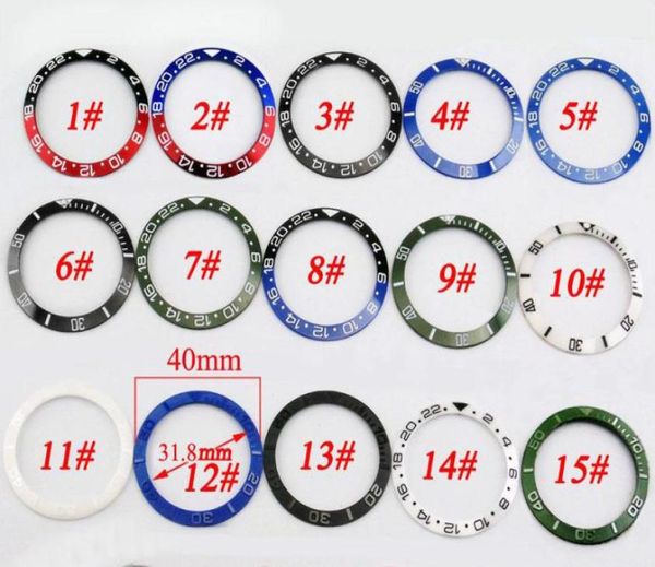 

p349 red black blue green ceramictitanium bezel fit gmt automatic watch support retail and whole4944589