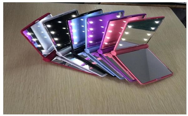 

compact mirrors makeup 8 led mirror folding portable compact pocket led mirror lights lamps color randomly5406873