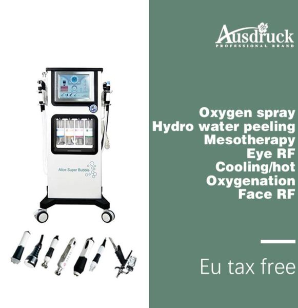 

7in1 multipolar rf ultrasonic radio frequency skin tightening oxygen spray gun cold vacuum hyra9319257, Black;white