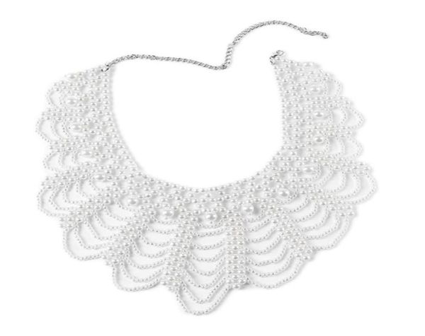

fashionable women fake detachable collar petal imitation pearl decorative fasle neckband for dress shirtskirt1248008, Blue;purple