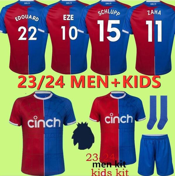 

2023 2024 olise crystal soccer jerseys 23 24 zaha eze j.ayew palace home football shirt kit benteke schlupp mateta edouard gallagher jersey, Black;yellow