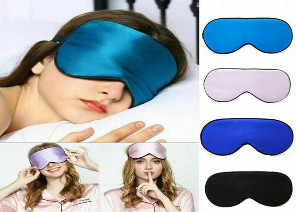 

eye mask travel rest sleep masks sleeping blindfold soft cotton silk padded5827071