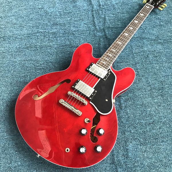 

custom shop, 335 red jazz electric guitars, rosewood fingerboard, chrome accessories, ing