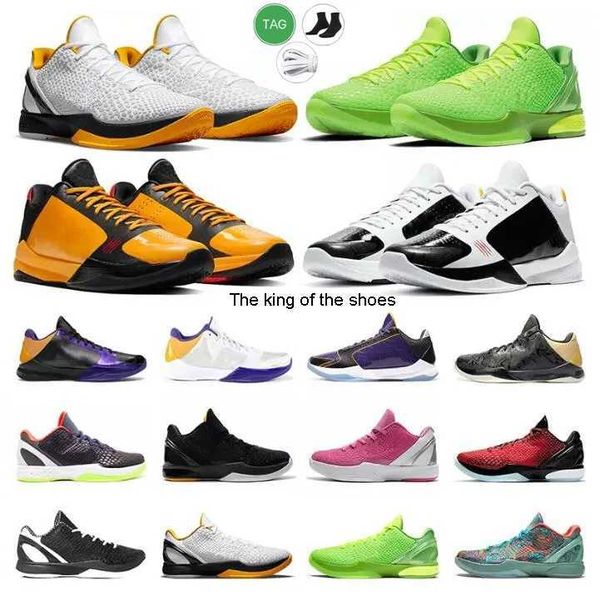 

2023 mamba zoom 6 protro men basketball shoes grinch mambacita del sol chaos alternate bruce lee 5 rings lakers purple prelude mens trainers, Black