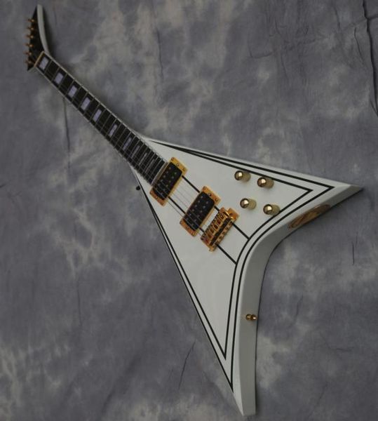 

quality guitar randy rhoads vsolid body white colors01235953831