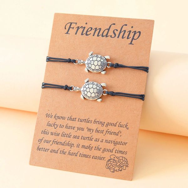 

fashion personality small turtle alloy handmade friendship card hand women bracelet adjustable bangle, Golden;silver